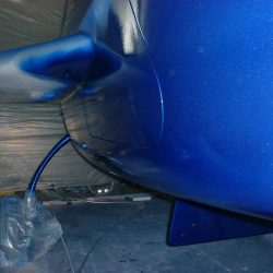 Spraying Blue onto Ancillary Parts