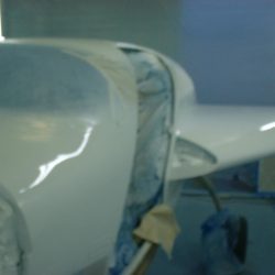 Spraying the Fuselage White